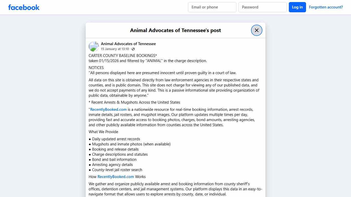 CARTER COUNTY BASELINE... - Animal Advocates of Tennessee Facebook